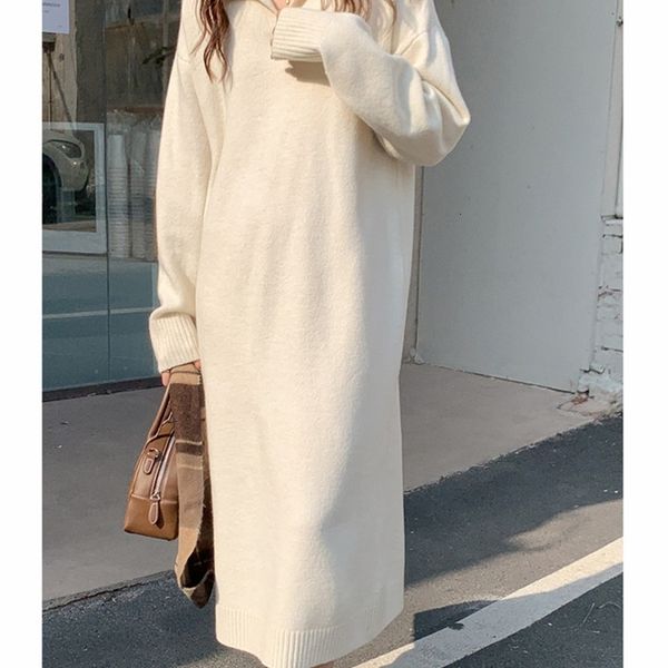 casual dresses bgteever thicken warm loose sweater women autumn winter lapel full sleeve solid long knitted female vestidos 230407, Black;gray
casual dresses bgteever thicken warm loose sweater women autumn winter lapel full sleeve solid long knitted female vestidos 230407, Black;gray