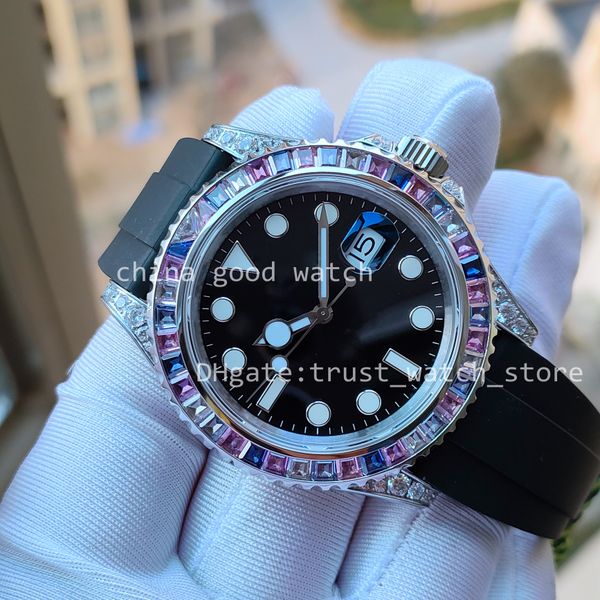 men size watch super factory black dial colored diamond bezel wristwatches cal.3235 automatic movement sapphire glass 40mm gmf dive waterpro, Slivery;brown
men size watch super factory black dial colored diamond bezel wristwatches cal.3235 automatic movement sapphire glass 40mm gmf dive waterpro, Slivery;brown