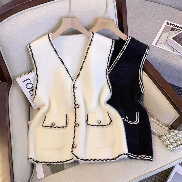 women's vests mink tank women's autumn and winter clothing knitted sleeveless women's white black tank 230408, Black;white
women's vests mink tank women's autumn and winter clothing knitted sleeveless women's white black tank 230408, Black;white