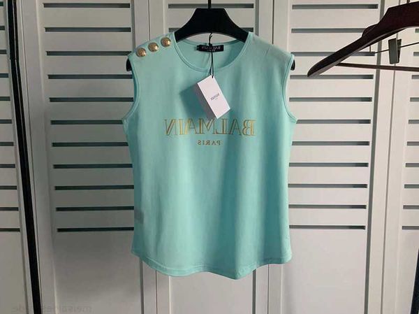 designer luxury coats spring and summer new bal sleeveless shoulder gold button vest arc hem tshirt womenjk63d8q2 paae, Black;white
designer luxury coats spring and summer new bal sleeveless shoulder gold button vest arc hem tshirt womenjk63d8q2 paae, Black;white