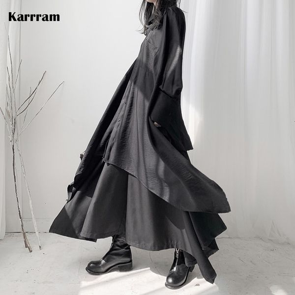 women s blouses shirts karrram yamamoto style black shirt gothic dark aesthetic irregular blouse japanese fashion designer clothes oversized, White
women s blouses shirts karrram yamamoto style black shirt gothic dark aesthetic irregular blouse japanese fashion designer clothes oversized, White