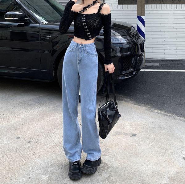 women's jeans cgc korean fashion design street jeans high waist straight women's cargo pants casual women's wide leg denim sh, Blue
women's jeans cgc korean fashion design street jeans high waist straight women's cargo pants casual women's wide leg denim sh, Blue