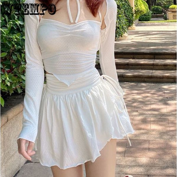 skirts wtempo women fashion white short drawstring fold high waist irregular ruffle stitch fairy 2023 230408, Black
skirts wtempo women fashion white short drawstring fold high waist irregular ruffle stitch fairy 2023 230408, Black