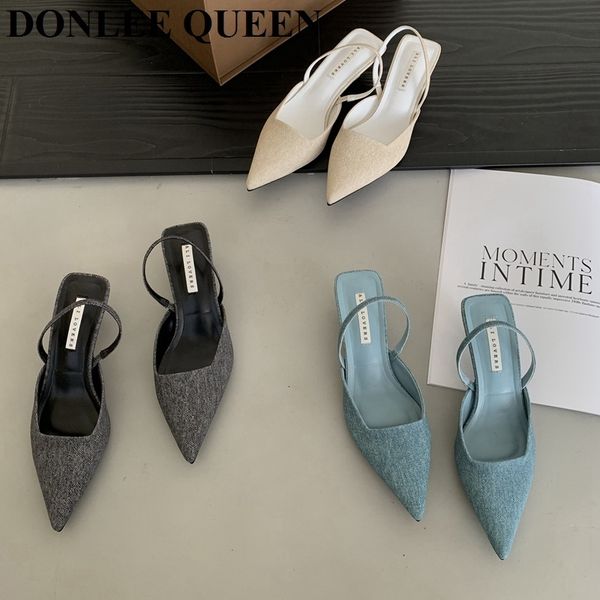 sandals fashion slingback women low heels pumps shoes elegant pointed toe female mules dress slides sandalias mujer verano 230407, Black
sandals fashion slingback women low heels pumps shoes elegant pointed toe female mules dress slides sandalias mujer verano 230407, Black