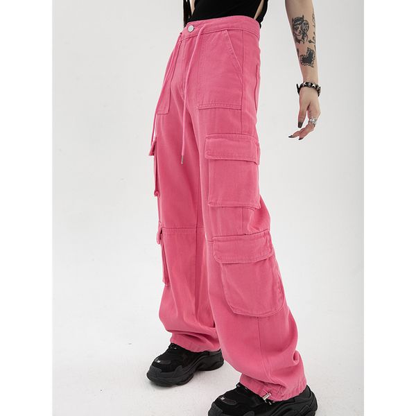 women's jeans pink women's goods jeans high waist retro straight pocket pants street clothes multi pockets y2k brushed denim wide, Blue
women's jeans pink women's goods jeans high waist retro straight pocket pants street clothes multi pockets y2k brushed denim wide, Blue