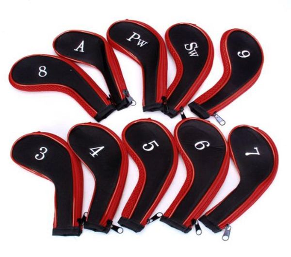 Image of High Quality Durable 10Pcs Golf Club Iron Head cover Golf Head Protection 10pcs8Set High Quality Golf Accessories 2204093012742