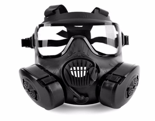Image of 1 Pcs Cycling Face Mask Wide Vision Protective Tactical Mask Adults Full Face CS Accessories With Fan For Camping9421395