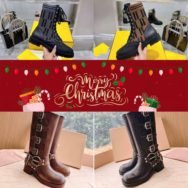 miu Women Designer Boots sock boots 100% real leather Luxury biker boots with stretch fabric Silhouette Ankle Boot Stretch Winter Women Shoes Combat Moto Boots, 11
miu Women Designer Boots sock boots 100% real leather Luxury biker boots with stretch fabric Silhouette Ankle Boot Stretch Winter Women Shoes Combat Moto Boots, 11