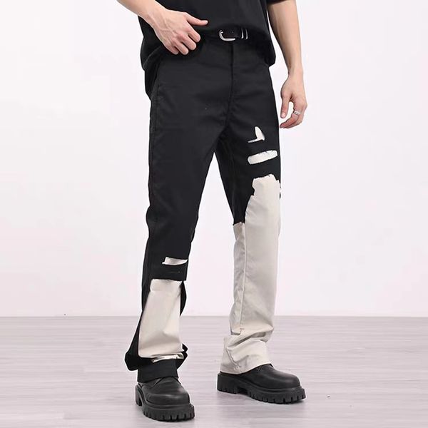 men's plus size pants casual patchwork streetwear flare cargo hip hop baggy trousers jeans, Black;brown
men's plus size pants casual patchwork streetwear flare cargo hip hop baggy trousers jeans, Black;brown
