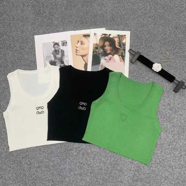 women crop tanks camis designer anagram-embroidered cotton-blend loewee shorts skirts yoga suit two piece dress bra vest ladies solid vinta, White
women crop tanks camis designer anagram-embroidered cotton-blend loewee shorts skirts yoga suit two piece dress bra vest ladies solid vinta, White