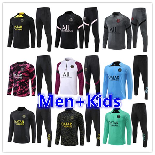 21 22 23 psgs mbappe soccer jersey tracksuit kit 2022 2023 psgs paris training suit half pull long sleeve verratti men kids football tracksu, Black
21 22 23 psgs mbappe soccer jersey tracksuit kit 2022 2023 psgs paris training suit half pull long sleeve verratti men kids football tracksu, Black