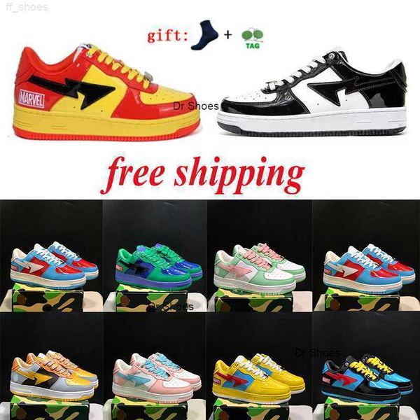 2023 bapestas mens women casual shoes baped sk8 sta sports sneakers union brown ivory dark purple abc camo pink blue designer platform, Black
2023 bapestas mens women casual shoes baped sk8 sta sports sneakers union brown ivory dark purple abc camo pink blue designer platform, Black