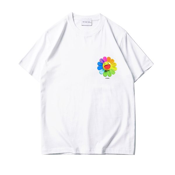 23ss summer men cotton tee flower print t shirt vintage fashion streetwear casual tshirt kn179, Black;brown
23ss summer men cotton tee flower print t shirt vintage fashion streetwear casual tshirt kn179, Black;brown