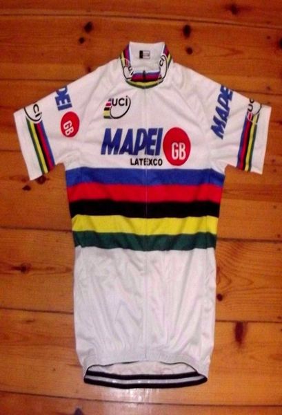 Image of 2018 MAPEI Team UCI Retro CLASSICAL ONLY SHORT SLEEVE ROPA CICLISMO SHIRT CYCLING JERSEY CYCLING WEAR SIZEXS4XL4497955