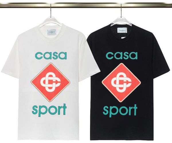 classical white casa sport designer t shirt summer short sleeve casablanca men women tshirt tee mens clothes, White;black
classical white casa sport designer t shirt summer short sleeve casablanca men women tshirt tee mens clothes, White;black