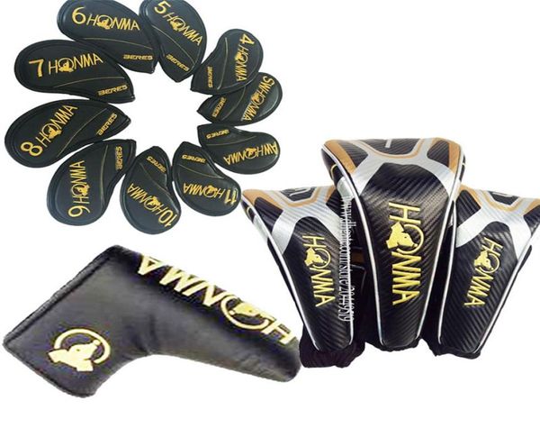 Image of whole Golf Clubs Full headcover high quality HONMA Golf headcover and irons Putter Clubs head cover Wood Golf headcover s194Q3427026