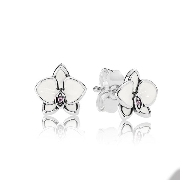 white magnolia flower stud earrings for pandora real sterling silver wedding party jewelry for women girlfriend gift designer earring set wi, Golden;silver
white magnolia flower stud earrings for pandora real sterling silver wedding party jewelry for women girlfriend gift designer earring set wi, Golden;silver
