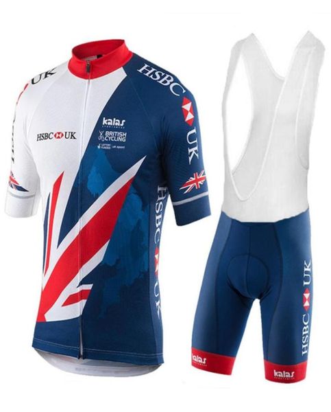 Image of 2019 Great Britian Cycling Jersey Maillot Ciclismo Short Sleeve and Cycling bib Shorts Cycling Kits Strap bicicletas O1912160648225789090