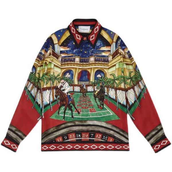 23ss new casablanca designer shirt men and women original product racecourse dice plate silk long sleeve silk casual shirts, White;black
23ss new casablanca designer shirt men and women original product racecourse dice plate silk long sleeve silk casual shirts, White;black