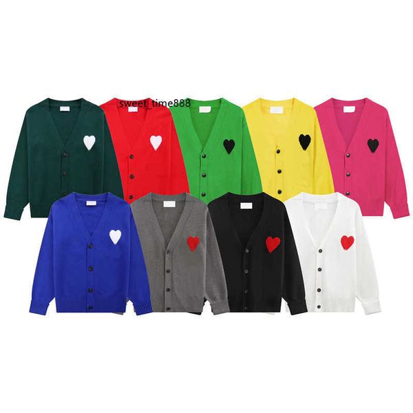 fashionable paris designer men's sweater amis de coeur macaron love jacquard cardigan sweater for men and women, White;black
fashionable paris designer men's sweater amis de coeur macaron love jacquard cardigan sweater for men and women, White;black