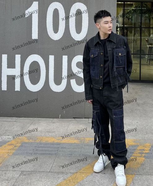 xinxinbuy men designer coat jacket multiple pockets denim long sleeve women blue black khaki m-2xl, Black;brown
xinxinbuy men designer coat jacket multiple pockets denim long sleeve women blue black khaki m-2xl, Black;brown