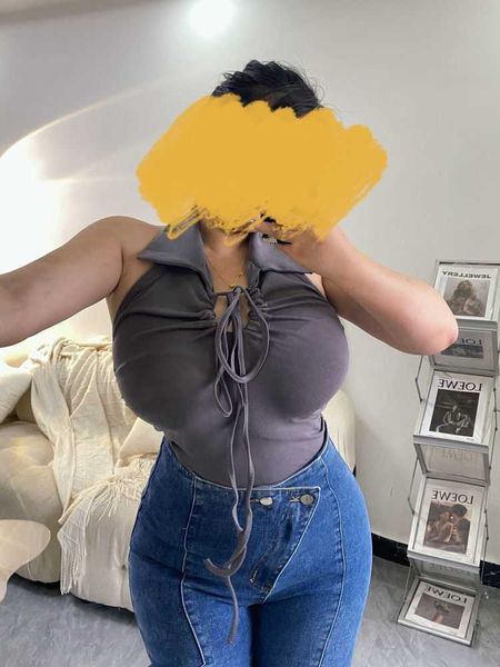 women's tanks camis 300 catty oversized polo lapel with a tied neck vest for women chubby mm spicy girls slim fit wrinkled and sleevele, White
women's tanks camis 300 catty oversized polo lapel with a tied neck vest for women chubby mm spicy girls slim fit wrinkled and sleevele, White