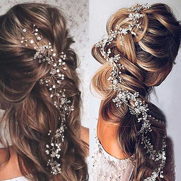 wedding hair jewelry 35/50cm long bride handmade crystal pearl hair band headdress wedding hair accessories headband jewelry korean fashion, Slivery;golden
wedding hair jewelry 35/50cm long bride handmade crystal pearl hair band headdress wedding hair accessories headband jewelry korean fashion, Slivery;golden