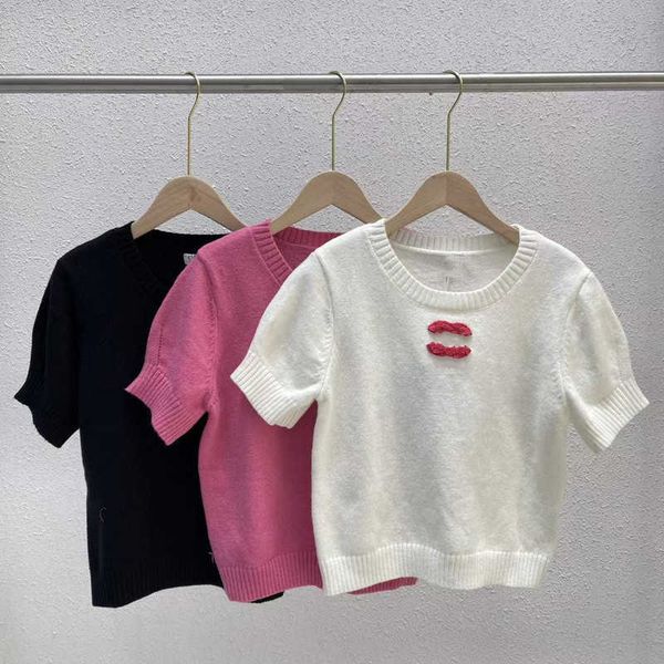 designer t shirt mr2023 summer simple temperament small fragrance letter panel round neck sleeve t-shirt top, White;black
designer t shirt mr2023 summer simple temperament small fragrance letter panel round neck sleeve t-shirt top, White;black