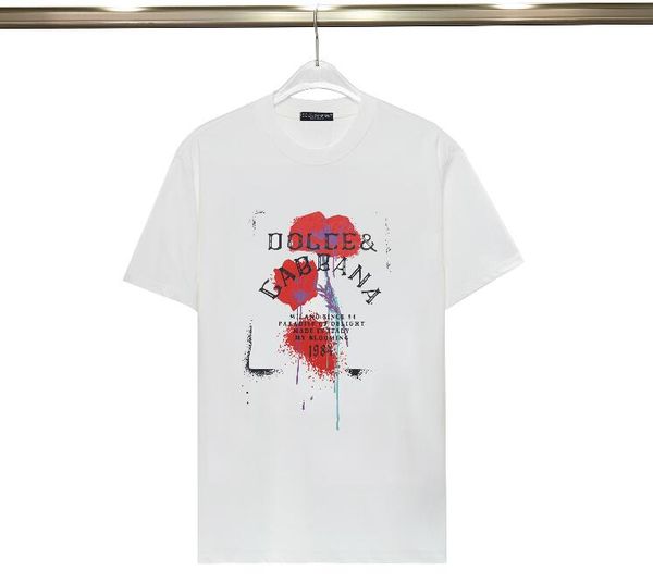 classical white designer t shirt summer short sleeve rose print dgdg men women tshirt tee mens clothes, White;black
classical white designer t shirt summer short sleeve rose print dgdg men women tshirt tee mens clothes, White;black