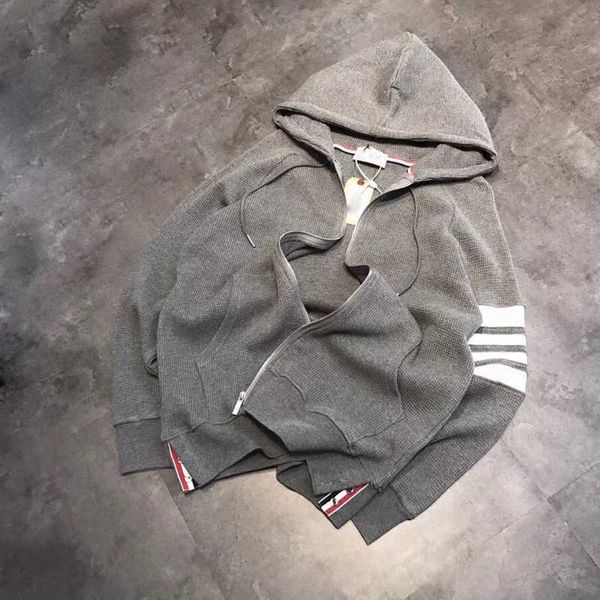 designer t shirt shirt high edition 23 spring yarn-dyed four bar contrast waffle hoodie zipper long sleeve cardigan, Black
designer t shirt shirt high edition 23 spring yarn-dyed four bar contrast waffle hoodie zipper long sleeve cardigan, Black