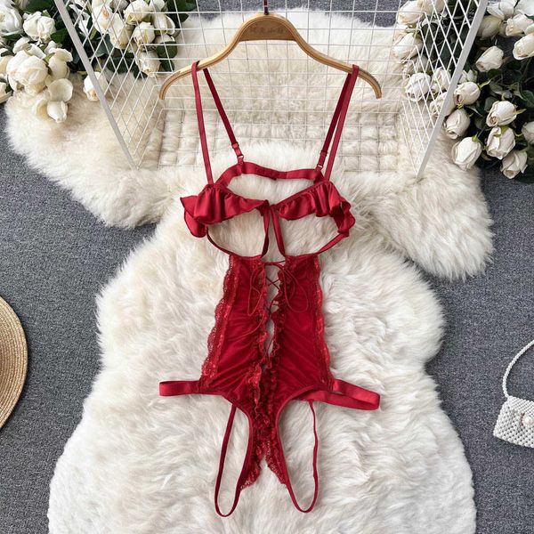 nxy new mesh bodysuits ruffle sweet slim cross backless rompers ladies sheer underwear bodycon lace short playsuits 230328, Black;white
nxy new mesh bodysuits ruffle sweet slim cross backless rompers ladies sheer underwear bodycon lace short playsuits 230328, Black;white