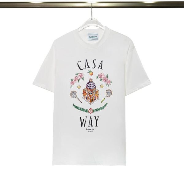 classical white casa designer t shirt summer short sleeve castle flower casablanca men women tshirt tee mens clothes, White;black
classical white casa designer t shirt summer short sleeve castle flower casablanca men women tshirt tee mens clothes, White;black