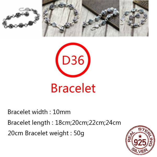 d36 s925 sterling silver bracelet punk hip hop style personalized classic jewelry multi element round beads cross flower shape gift for love, Golden;silver
d36 s925 sterling silver bracelet punk hip hop style personalized classic jewelry multi element round beads cross flower shape gift for love, Golden;silver