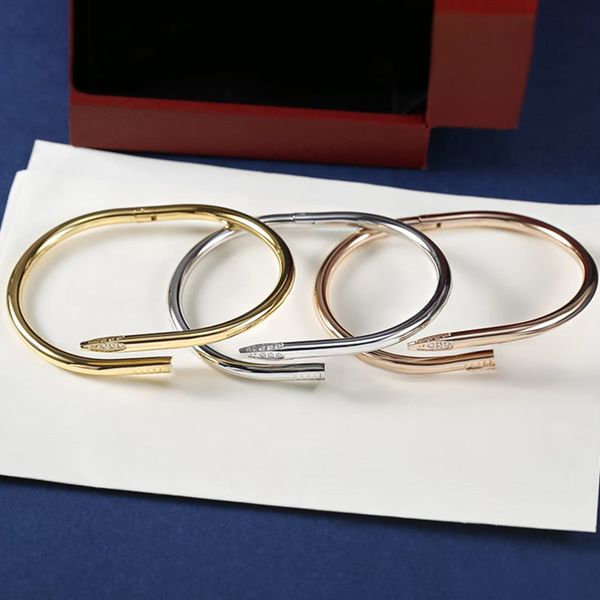 Gold nail bracelet designer jewelry women men bangle punk hiphop rock unisex fashion jewellery Chinese Christmas Gift Stainless Steel Bracelet charm bangles woman
Gold nail bracelet designer jewelry women men bangle punk hiphop rock unisex fashion jewellery Chinese Christmas Gift Stainless Steel Bracelet charm bangles woman