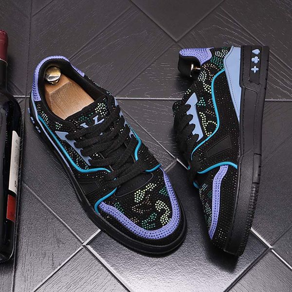 new rhinestone spikes flat leather shoes fashion men embroidery loafer dress smoking slipper casual diamond shoe 38-44, Black
new rhinestone spikes flat leather shoes fashion men embroidery loafer dress smoking slipper casual diamond shoe 38-44, Black