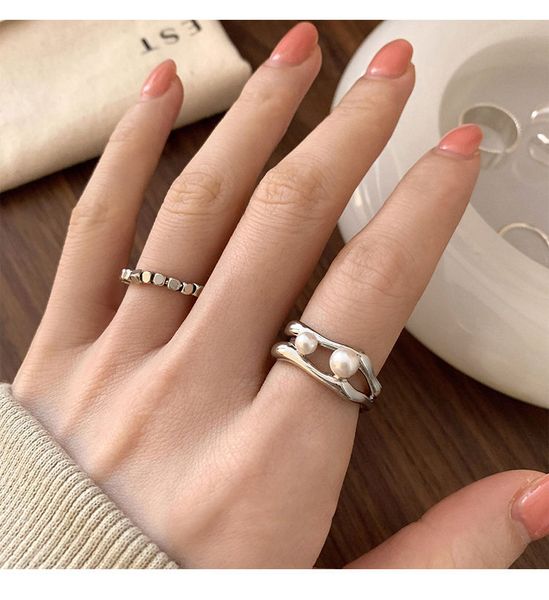 promise rings couple rings matching double pearl rings retro roman numerals personalised love flower designer new 2023 geometry vintage ster, Silver
promise rings couple rings matching double pearl rings retro roman numerals personalised love flower designer new 2023 geometry vintage ster, Silver
