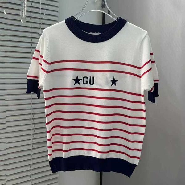 designer t shirt 2023 summer high edition family relaxed simple versatile letter stripe round neck knitted sleeve t-shirt, White
designer t shirt 2023 summer high edition family relaxed simple versatile letter stripe round neck knitted sleeve t-shirt, White