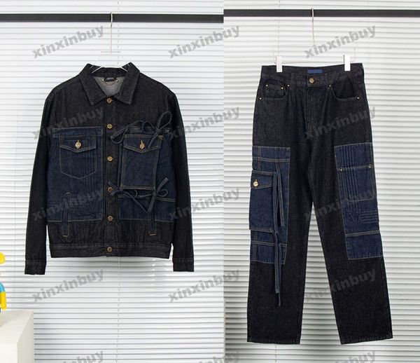 xinxinbuy men designer coat jacket multiple pockets panelled denim 1854 long sleeve women blue black khaki m-2xl, Black;brown
xinxinbuy men designer coat jacket multiple pockets panelled denim 1854 long sleeve women blue black khaki m-2xl, Black;brown