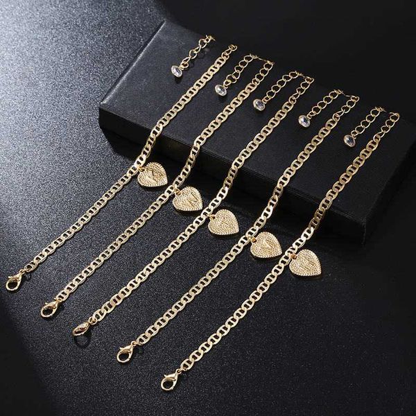 anklets 26 english initial heart anklet chain crystal gold chains charm foot bracelets letters women fashion jewelry will and sandy gift ua5, Red;blue 
anklets 26 english initial heart anklet chain crystal gold chains charm foot bracelets letters women fashion jewelry will and sandy gift ua5, Red;blue