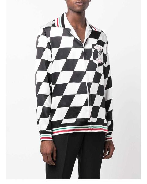 new casablanca designer shirt 23ss grand prix black and white chessboard sculpture silk long-sleeved shirt casablanc, White;black
new casablanca designer shirt 23ss grand prix black and white chessboard sculpture silk long-sleeved shirt casablanc, White;black
