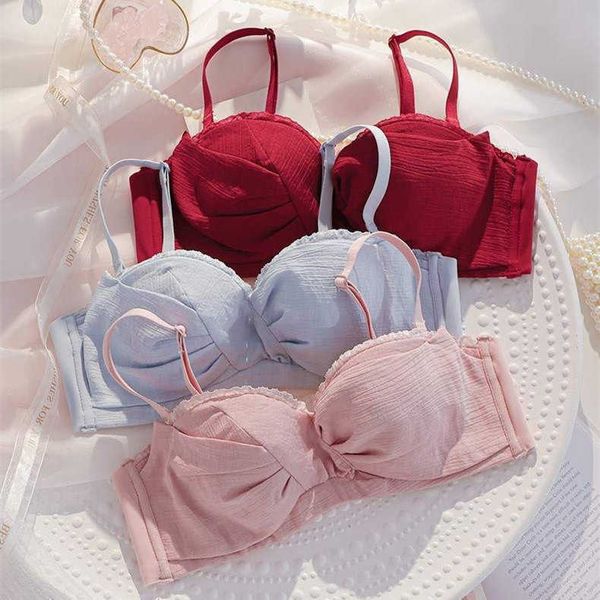 underwear women's small breasts gathered no steel ring side up support bra new girls' pure suit, Red;black
underwear women's small breasts gathered no steel ring side up support bra new girls' pure suit, Red;black