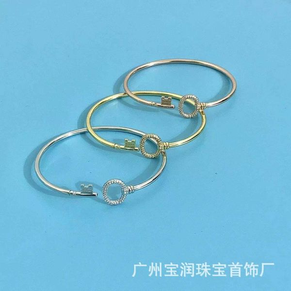 high version tiffay round key bracelet with diamond opening s925 sterling silver fashion trend personality female, Black
high version tiffay round key bracelet with diamond opening s925 sterling silver fashion trend personality female, Black