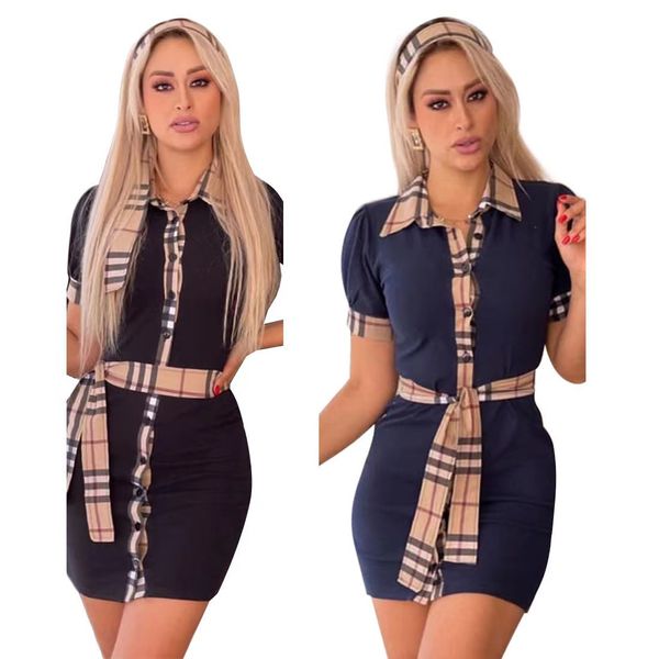 womens casual dress brand designer 2023 new european and american womens summer solid color lapel casual plaid short sleeved shirt skirt, Black;gray
womens casual dress brand designer 2023 new european and american womens summer solid color lapel casual plaid short sleeved shirt skirt, Black;gray