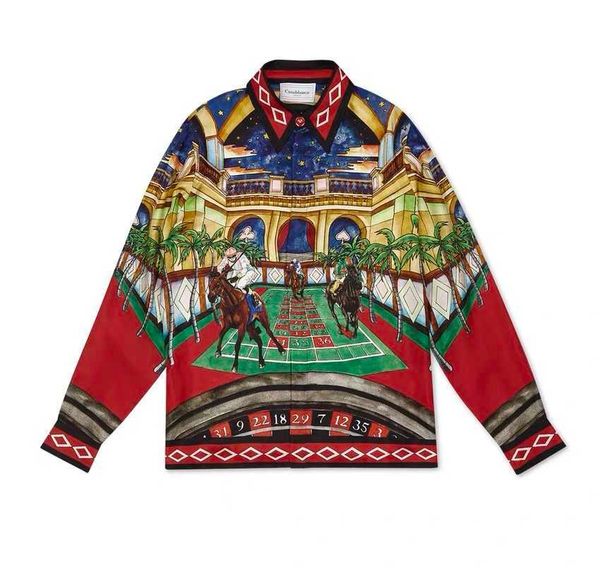 new casablanca designer shirt 23ss les chevaux racecourse dice plate silk long sleeve shirt casablanc, White;black
new casablanca designer shirt 23ss les chevaux racecourse dice plate silk long sleeve shirt casablanc, White;black