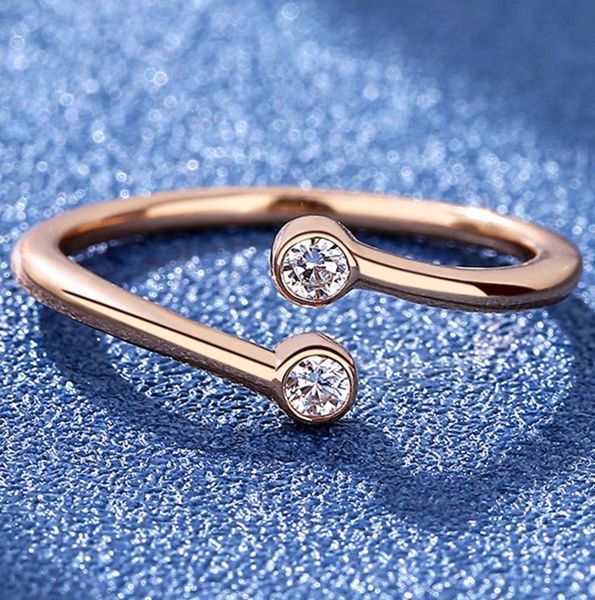 Band Rings Band Rings 18K Rose Gold Opening Adjustable Small Row Diamond Ring, Index Finger Middle Finger Mosang Diamond Ring, Female Personality Sterling Silver
Band Rings Band Rings 18K Rose Gold Opening Adjustable Small Row Diamond Ring, Index Finger Middle Finger Mosang Diamond Ring, Female Personality Sterling Silver