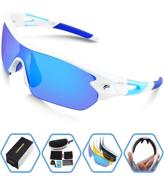 Image of 2018 Polarized Sports Sunglasses With 5 Interchangeable Lens for Men Women Cycling Running Driving Fishing Golf Baseball Glasses8121845