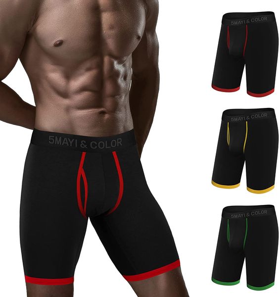 5mayi mens underwear cotton boxer briefs 9 inch long leg boxer briefs for men pack, Red;black
5mayi mens underwear cotton boxer briefs 9 inch long leg boxer briefs for men pack, Red;black