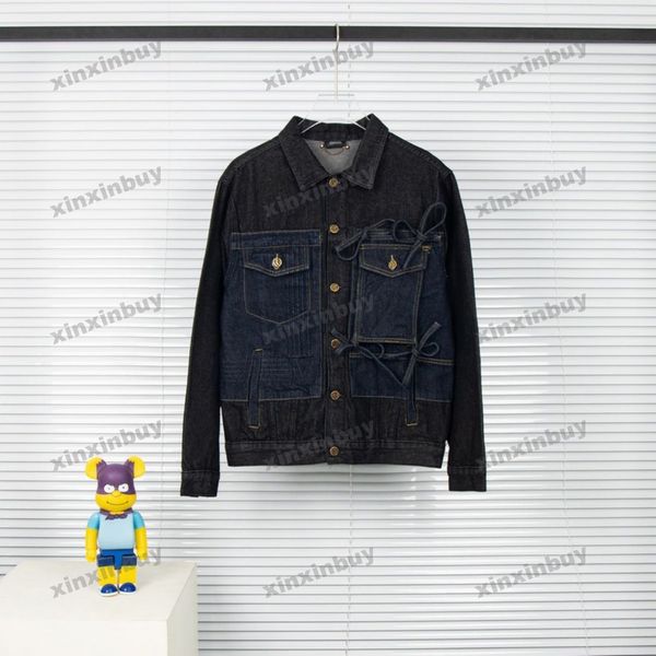 xinxinbuy men designer coat jacket multiple pockets panelled denim 1854 long sleeve women blue black khaki s-2xl, Black;brown
xinxinbuy men designer coat jacket multiple pockets panelled denim 1854 long sleeve women blue black khaki s-2xl, Black;brown