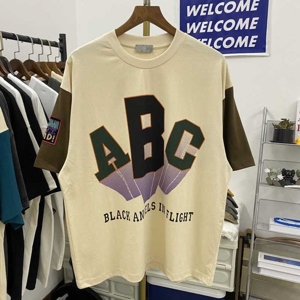 american fashion brand contrast panel abc3d letter direct spray print tee men's and women's loose cotton short sleeve t-shirt coup, Black;brown
american fashion brand contrast panel abc3d letter direct spray print tee men's and women's loose cotton short sleeve t-shirt coup, Black;brown