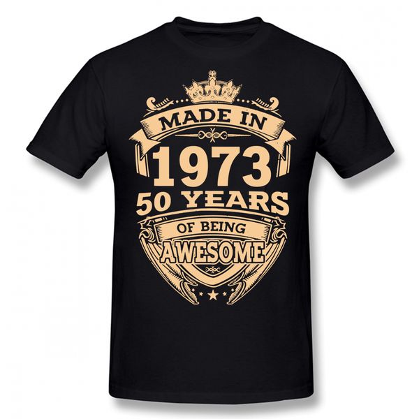 mens tshirts made in 1973 50 years of being awesome 50th t shirts graphic cotton streetwear short sleeve birthday gifts summer style tshirt, White;black
mens tshirts made in 1973 50 years of being awesome 50th t shirts graphic cotton streetwear short sleeve birthday gifts summer style tshirt, White;black